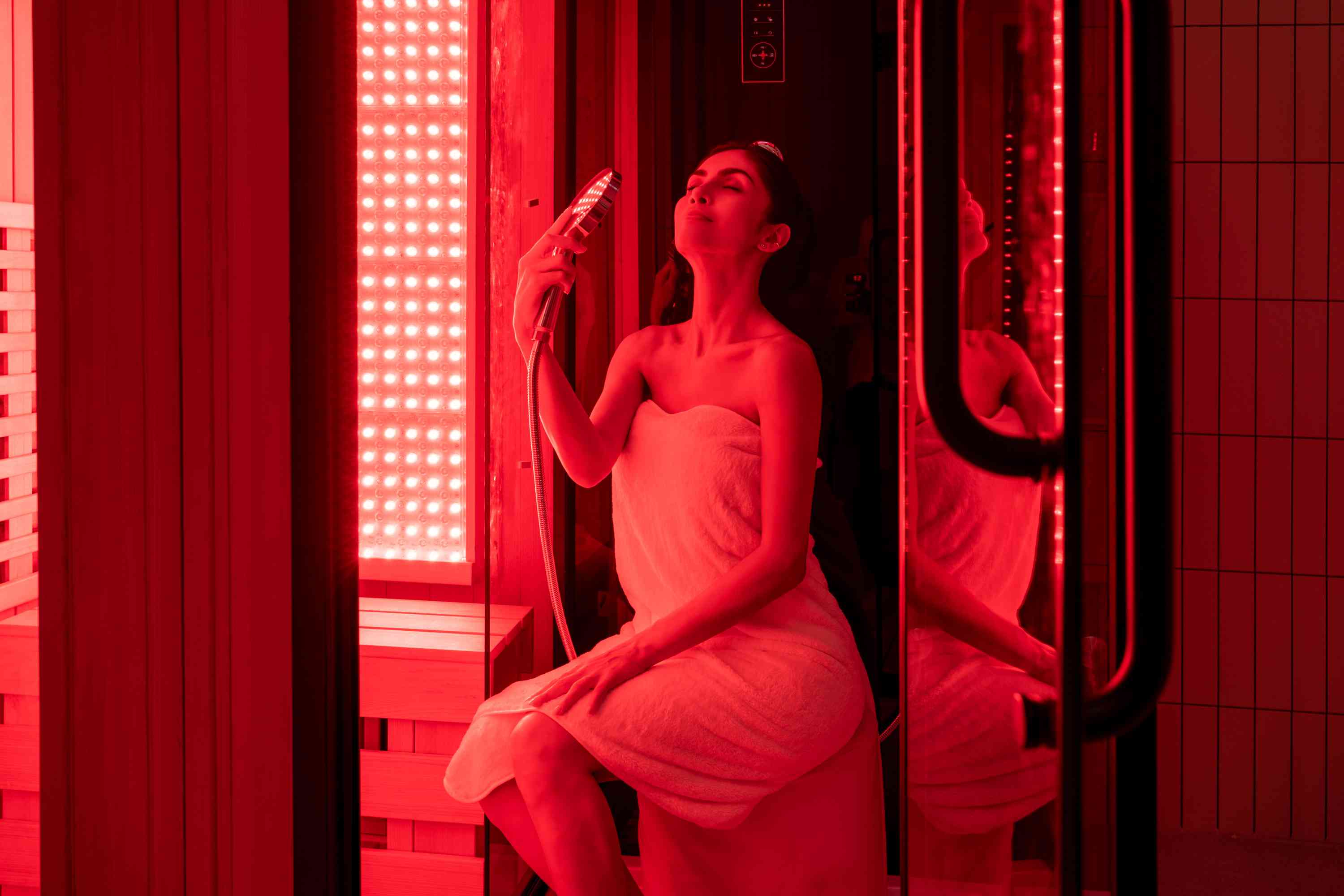 ການຄວບຄຸມດ້ວຍສຽງ Red LED Light Therapy Sauna ອຸປະກອນ